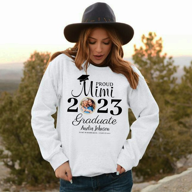 Proud Mimi of the Graduate | Grandmother 1 Photo T-Shirt (Proud Mimi of the Graduate | Grandmother 1 Photo)
