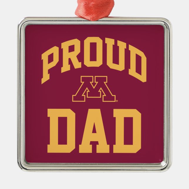Proud Minnesota Dad Metal Ornament (Front)