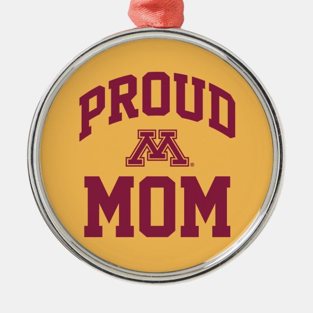 Proud Minnesota Mom Metal Ornament (Front)