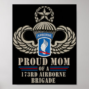 Proud Mom 173rd Airborne Brigade Veteran Military Poster