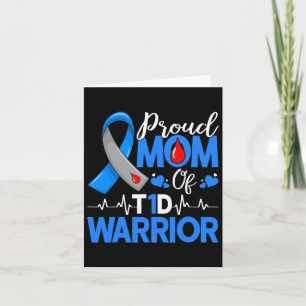 Proud Mom A Diabetes Warrior T1d Awareness Insulin Card