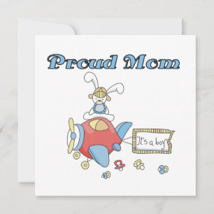 Proud Mom Airplane It's a Boy Gifts Announcement