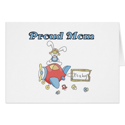 Proud Mom-Airplane It's a Boy tshirts and gifts (Front Horizontal)
