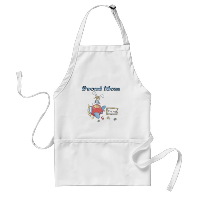 Proud Mom-Airplane It's a Boy tshirts and gifts Adult Apron (Front)