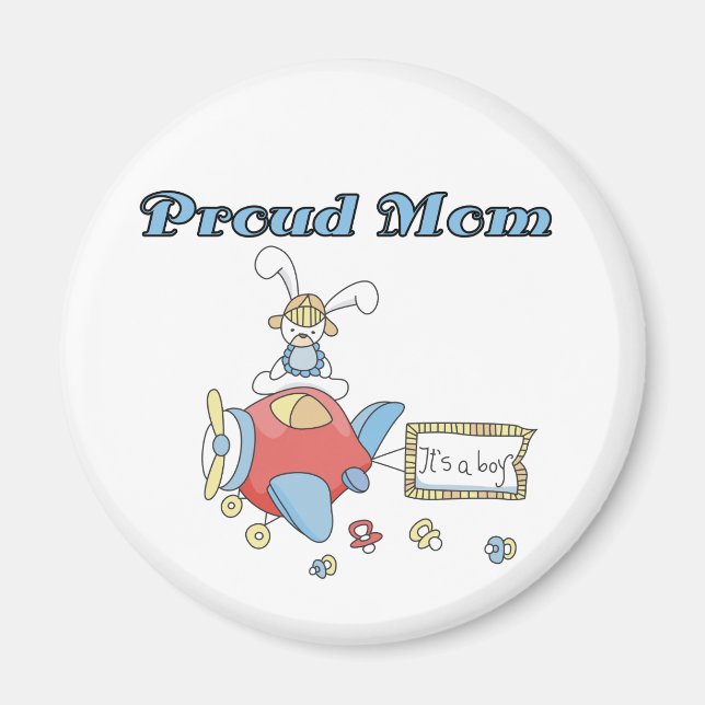 Proud Mom-Airplane It's a Boy tshirts and gifts Magnet (Front)