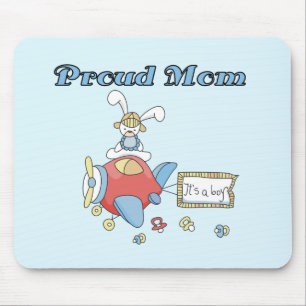 Proud Mom-Airplane It's a Boy tshirts and gifts Mouse Pad