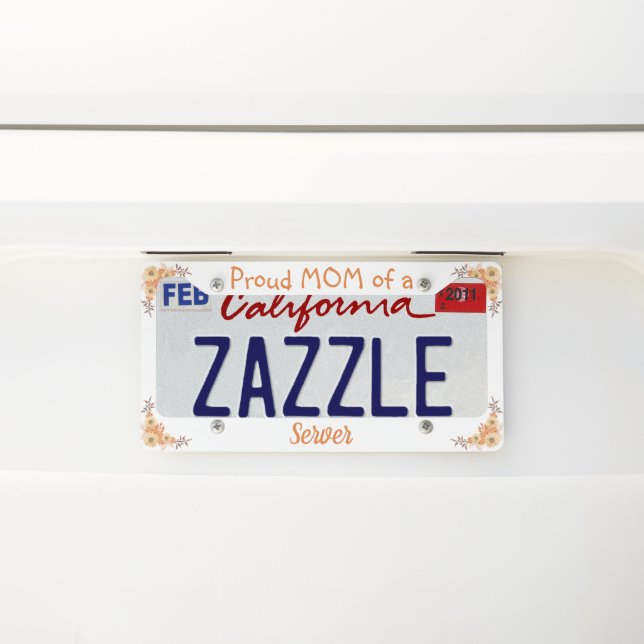 Proud Mom Any Profession License Plate Frame (On Car)