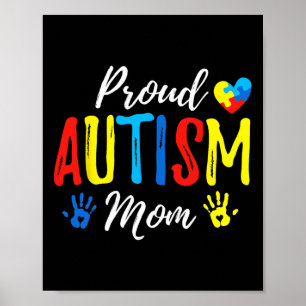 Proud Mom Autism Awareness Family Matching Poster