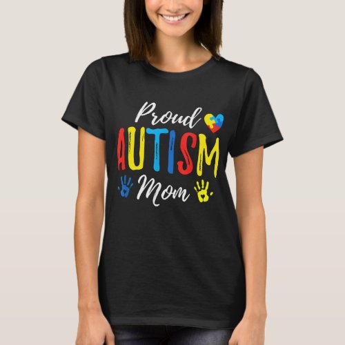 Proud Mom Autism Awareness Family Matching T_Shirt