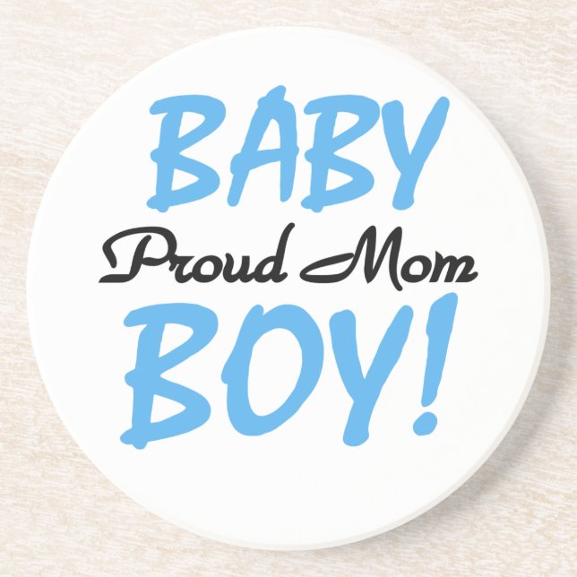 Proud Mom Baby Boy Gifts Coaster (Front)