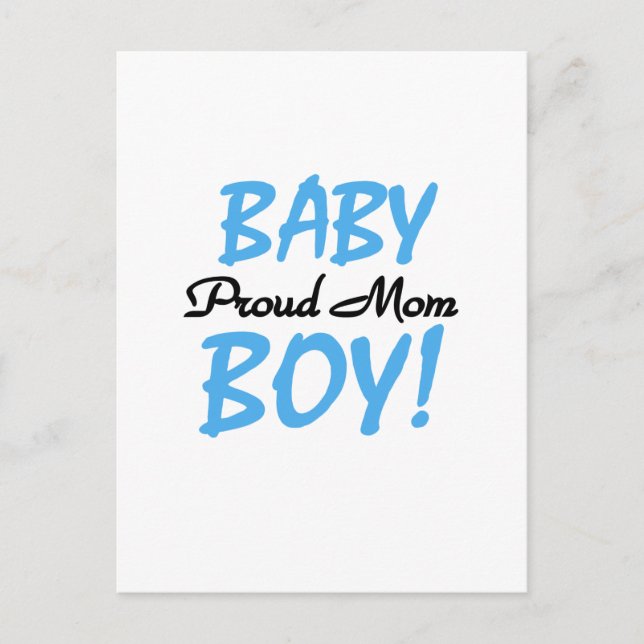 Proud Mom Baby Boy Tshirts and Gifts Postcard (Front)