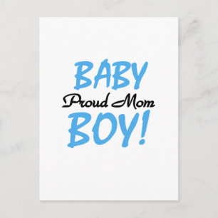 Proud Mom Baby Boy Tshirts and Gifts Postcard