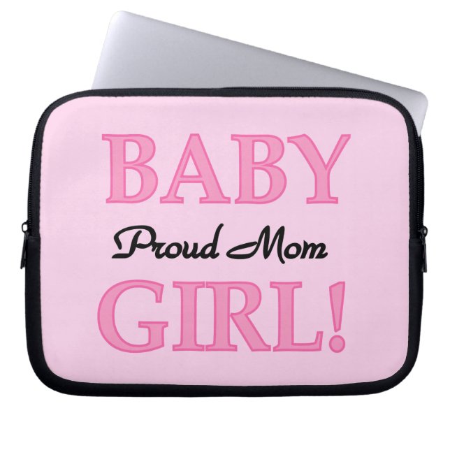 Proud Mom Baby Girl Gifts Laptop Sleeve (Front)
