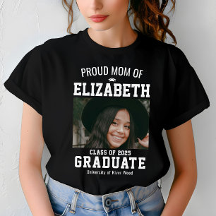 Proud Mom Class of 2025 Graduate Parent Custom T-Shirt