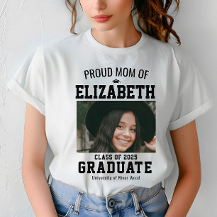Proud Mom Class of 2025 Graduate Parent Custom T-Shirt