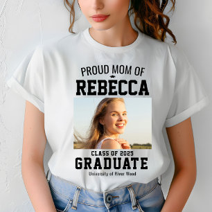 Proud Mom Class of 2025 Graduate Parent Custom T-Shirt