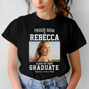 Proud Mom Class of 2025 Graduate Parent Custom T-Shirt