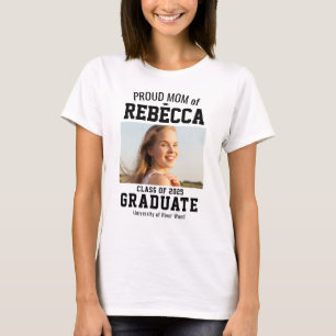 Proud Mom Class of 2025 Graduate Parent Custom T-Shirt