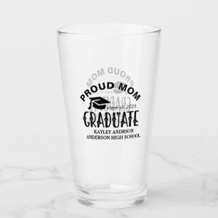 Proud Mom, Custom Graduation Name Year Glass