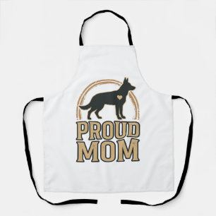 Proud Mom Dog Silhouette Vintage Vector Design_1 Apron