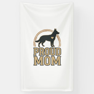 Proud Mom Dog Silhouette Vintage Vector Design_1 Banner