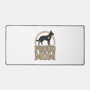 Proud Mom Dog Silhouette Vintage Vector Design_1 Desk Mat