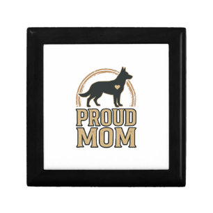 Proud Mom Dog Silhouette Vintage Vector Design_1 Gift Box