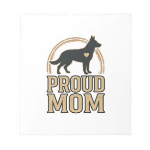 Proud Mom Dog Silhouette Vintage Vector Design_1 Notepad