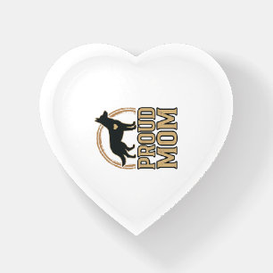 Proud Mom Dog Silhouette Vintage Vector Design_1 Paperweight