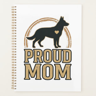 Proud Mom Dog Silhouette Vintage Vector Design_1 Planner