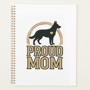 Proud Mom Dog Silhouette Vintage Vector Design_1 Planner