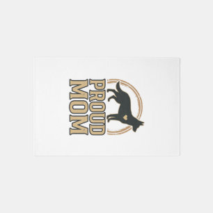Proud Mom Dog Silhouette Vintage Vector Design_1 Rug