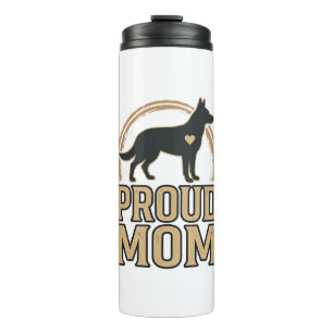 Proud Mom Dog Silhouette Vintage Vector Design_1 Thermal Tumbler
