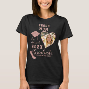 Proud Mom Grad Photo Class of 2025 Graduate T-Shirt