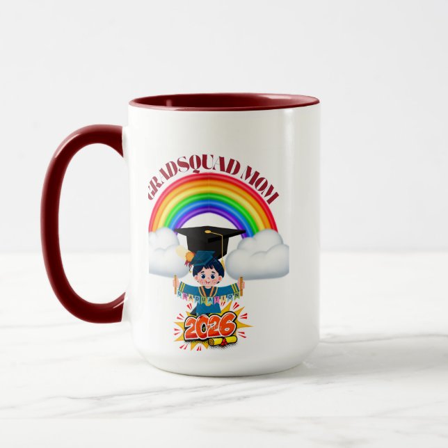 Proud Mom Grad Squad 2026 Mug (Left)