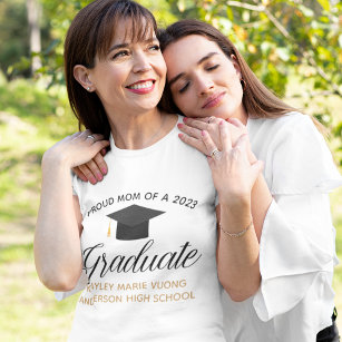 Proud Mom Graduation Custom School Class Name T-Shirt