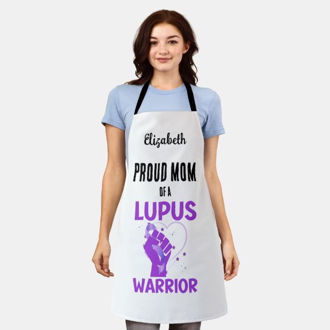 Proud Mom LUPUS WARRIOR Mother's Day Apron (Worn)