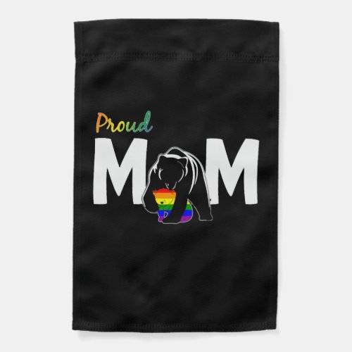 Proud Mom Mama Bear LGBT Pride Garden Flag