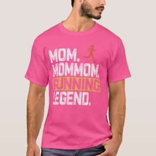 Proud Mom Mommom Running Legend Funny Retro T-Shirt