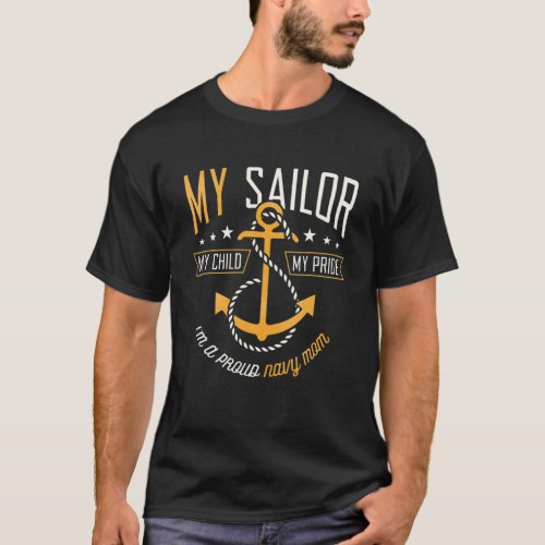 Proud Mom Navy Family Proud Navy Mother For Moms O T_Shirt