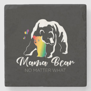 Proud Mom No Matter What LGBTQ LGBT Mom Pride Mama Stone Coaster