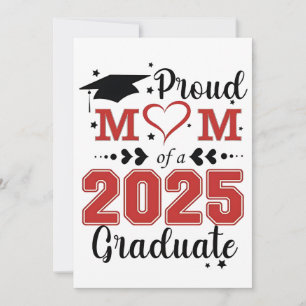 Proud Mom of 2025 Graduate Graduation Mother Day Thank You Card