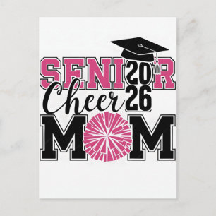 Proud Mom of 2026 Senior Soccer Graduation Gear Holiday Postcard