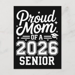 Proud Mom of 2026 Senior Soccer Graduation Gear Postcard