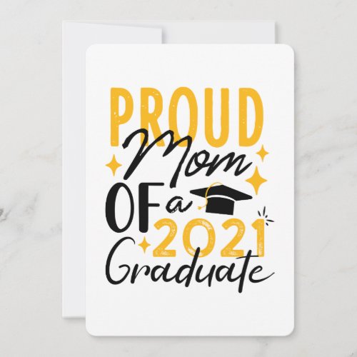 Proud Mom of a 2021 graduate Greeting card