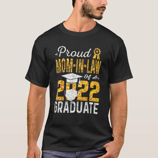Proud Mom Of A 2022 Graduate Face Mask 1 T-Shirt (Front)
