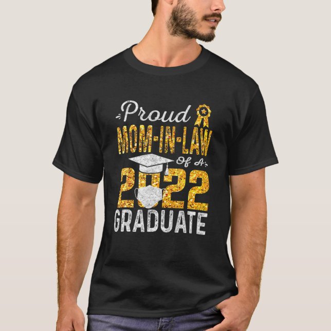 Proud Mom Of A 2022 Graduate Face Mask T-Shirt (Front)