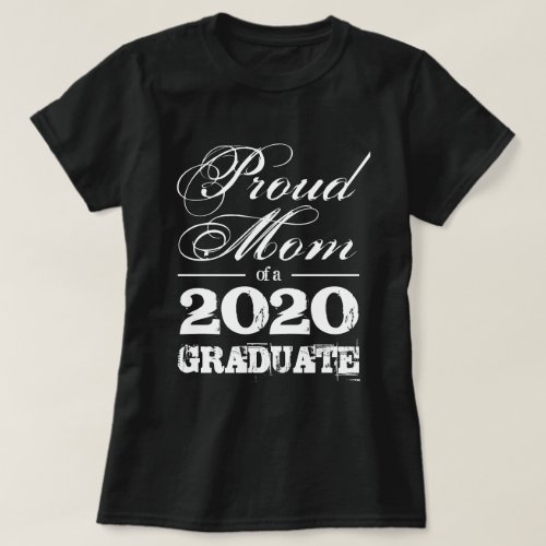 Proud mom of a 2022 graduate vintage typography T_Shirt