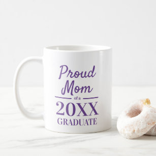 Proud mom of a 2024 graduate elegant typography coffee mug