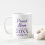 Proud mom of a 2024 graduate elegant typography coffee mug